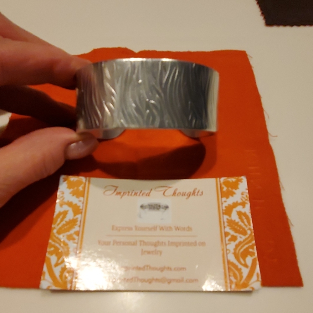 Imprinted Thoughts Silver Bracelet